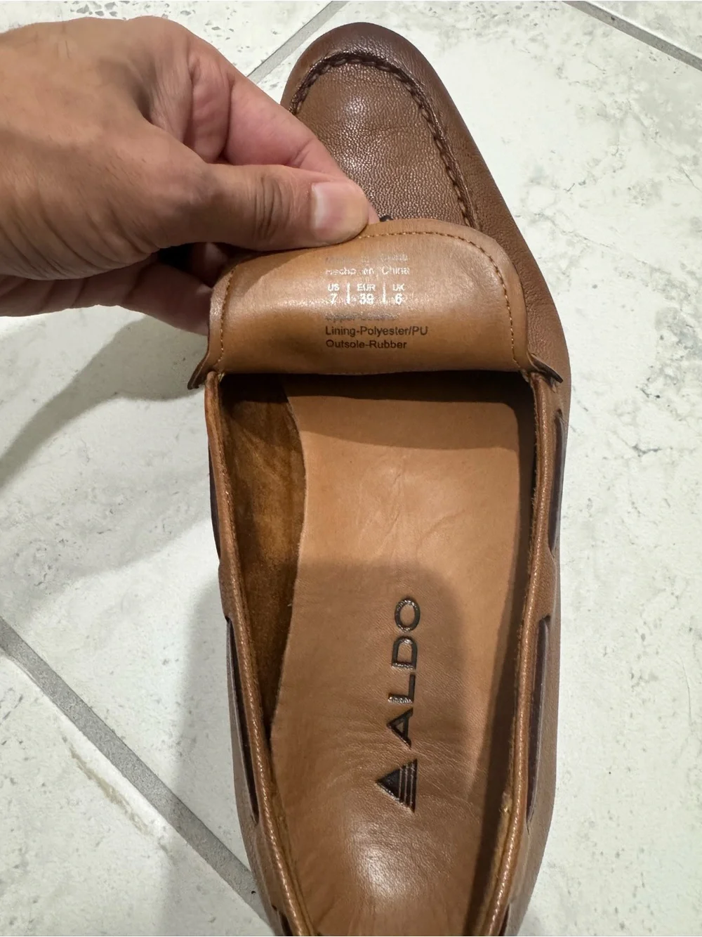 Men's Brown Leather Loafers 4 pairs